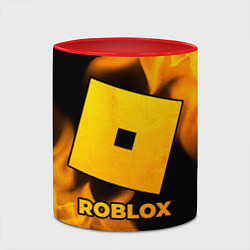 Кружка 3D Roblox - gold gradient, цвет: 3D-белый + красный — фото 2