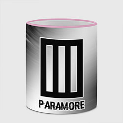 Кружка 3D Paramore glitch на светлом фоне, цвет: 3D-розовый кант — фото 2