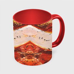 Кружка 3D Горная порода, цвет: 3D-белый + красный