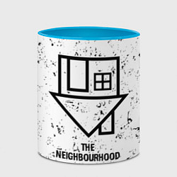 Кружка 3D The Neighbourhood glitch на светлом фоне, цвет: 3D-белый + небесно-голубой — фото 2