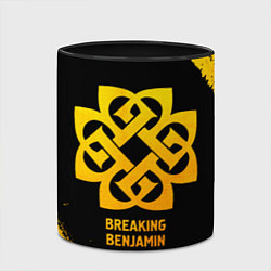 Кружка 3D Breaking Benjamin - gold gradient, цвет: 3D-белый + черный — фото 2