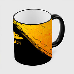 Кружка 3D Papa Roach - gold gradient, цвет: 3D-черный кант