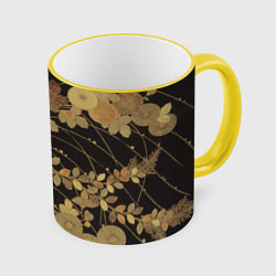 Кружка 3D Декоративное искусство, цвет: 3D-желтый кант