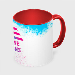 Кружка 3D Imagine Dragons neon gradient style, цвет: 3D-белый + красный