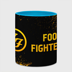 Кружка 3D Foo Fighters - gold gradient по-горизонтали, цвет: 3D-белый + небесно-голубой — фото 2
