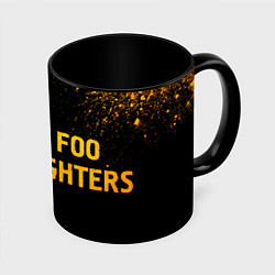 Кружка 3D Foo Fighters - gold gradient по-горизонтали, цвет: 3D-белый + черный