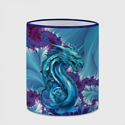 Кружка 3D Dragon - irezumi - ai art, цвет: 3D-синий кант — фото 2