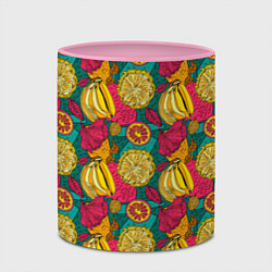 Кружка 3D Банановые грозди, цвет: 3D-белый + розовый — фото 2