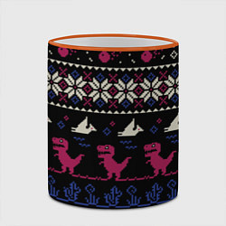 Кружка 3D Доисторический свитер, цвет: 3D-оранжевый кант — фото 2