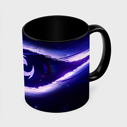 Кружка 3D Genshin Impact Raiden sign, цвет: 3D-белый + черный