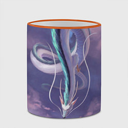 Кружка 3D Унесенные призраками- дракон и девочка, цвет: 3D-оранжевый кант — фото 2