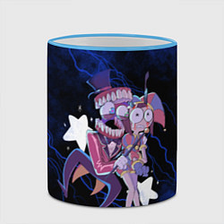 Кружка 3D Помни и Кейн Удивительный цифровой цирк, цвет: 3D-небесно-голубой кант — фото 2