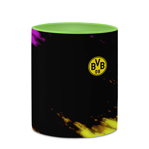 Кружка цветная Borussia Dortmund sport / 3D-Белый + светло-зеленый – фото 2