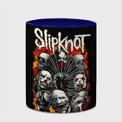 Кружка 3D Slipknot метал-группа, цвет: 3D-белый + синий — фото 2