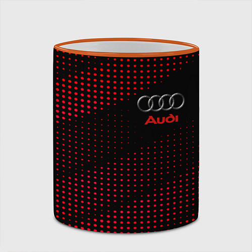 Кружка цветная Audi sportdot / 3D-Оранжевый кант – фото 2