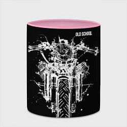 Кружка 3D Old school motorcycle, цвет: 3D-белый + розовый — фото 2