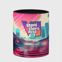 Кружка 3D GTA 6 retro abstract, цвет: 3D-белый + черный — фото 2