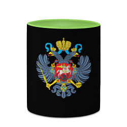 Кружка 3D Имперская символика России, цвет: 3D-белый + светло-зеленый — фото 2