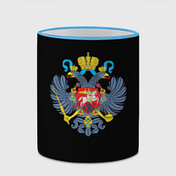 Кружка 3D Имперская символика России, цвет: 3D-небесно-голубой кант — фото 2