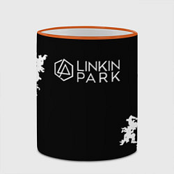 Кружка 3D Linkin Park рок бенд, цвет: 3D-оранжевый кант — фото 2