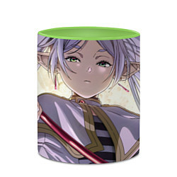 Кружка 3D Sousou no Frieren Фрирен, цвет: 3D-белый + светло-зеленый — фото 2