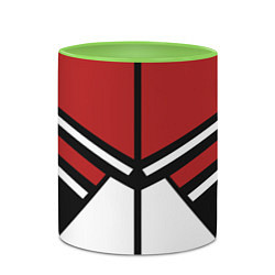 Кружка 3D Советский спорт с полосами, цвет: 3D-белый + светло-зеленый — фото 2