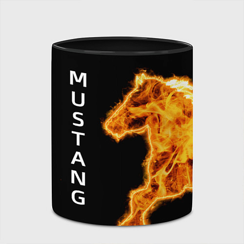 Кружка цветная Mustang fire / 3D-Белый + черный – фото 2