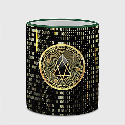 Кружка цветная Eos крипта / 3D-Зеленый кант – фото 2