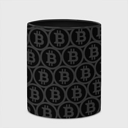 Кружка 3D Биткоин патерн, цвет: 3D-белый + черный — фото 2