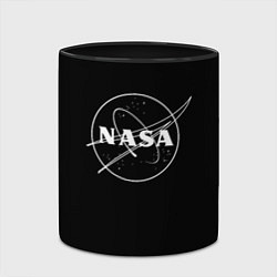 Кружка 3D NASA белое лого, цвет: 3D-белый + черный — фото 2