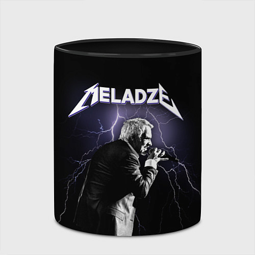 Кружка цветная Meladze - Metallica / 3D-Белый + черный – фото 2
