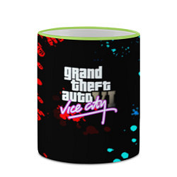 Кружка 3D GTA vice city неоновые краски вайсити, цвет: 3D-светло-зеленый кант — фото 2