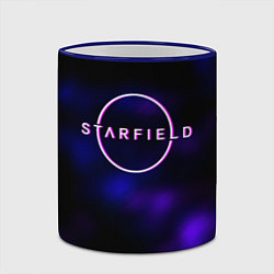 Кружка 3D Starfield тёмное небо из игры, цвет: 3D-синий кант — фото 2