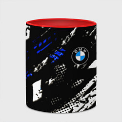 Кружка 3D BMW stripes color auto sport, цвет: 3D-белый + красный — фото 2