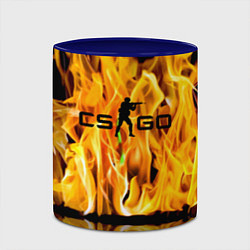 Кружка 3D Counter Strike go - flame, цвет: 3D-белый + синий — фото 2