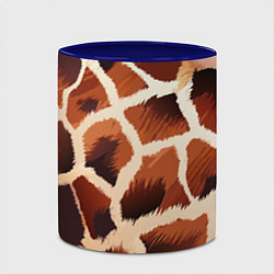 Кружка 3D Пятнистый мех жирафа, цвет: 3D-белый + синий — фото 2