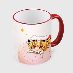 Кружка 3D Touhou Project Flandre chibi, цвет: 3D-красный кант