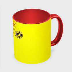 Кружка 3D Borussia fc sport краски, цвет: 3D-белый + красный