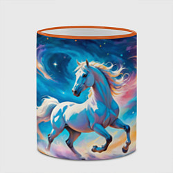 Кружка 3D Космический скакун, цвет: 3D-оранжевый кант — фото 2