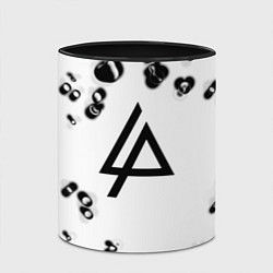 Кружка 3D Linkin park краски текстура, цвет: 3D-белый + черный — фото 2