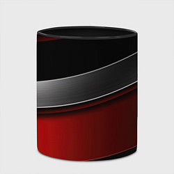 Кружка 3D Красный серый и черный, цвет: 3D-белый + черный — фото 2