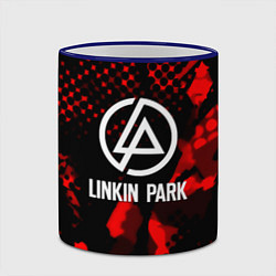 Кружка 3D Linkin park краски текстуры, цвет: 3D-синий кант — фото 2