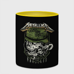 Кружка 3D Metallica - skull, цвет: 3D-белый + желтый — фото 2