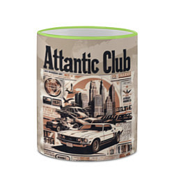 Кружка 3D Attantic club, цвет: 3D-светло-зеленый кант — фото 2