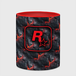 Кружка 3D Rockstar - glow rifts, цвет: 3D-белый + красный — фото 2