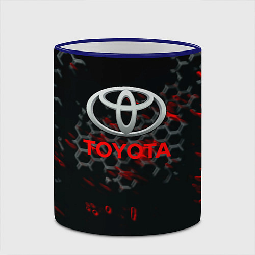 Кружка цветная Toyota краски броня / 3D-Синий кант – фото 2