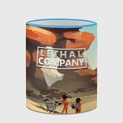 Кружка 3D Lethal Company: Art, цвет: 3D-небесно-голубой кант — фото 2
