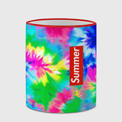 Кружка 3D Color abstraction - summer, цвет: 3D-красный кант — фото 2