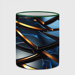 Кружка 3D Объемные блестящие плиты, цвет: 3D-зеленый кант — фото 2