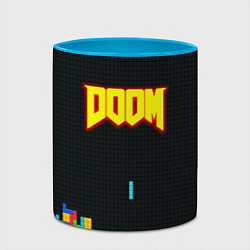 Кружка 3D Doom x tetrix коллабарация, цвет: 3D-белый + небесно-голубой — фото 2